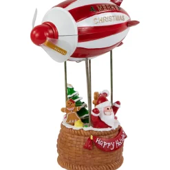 Musical and Animated Blimp and Santa Christmas Decoration - 8.5