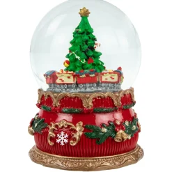 Musical Christmas Tree and Train Water Globe - 5.5