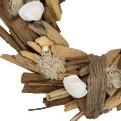 Natural Driftwood and Seashell Artificial Wreath - 14