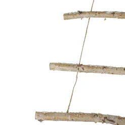 Natural Frosted Tree with Star Topper Wooden Christmas Hanging Decoration - 51
