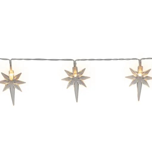 North Star Christmas Light Set - Warm White LED - 3' - Clear Wire - 10ct