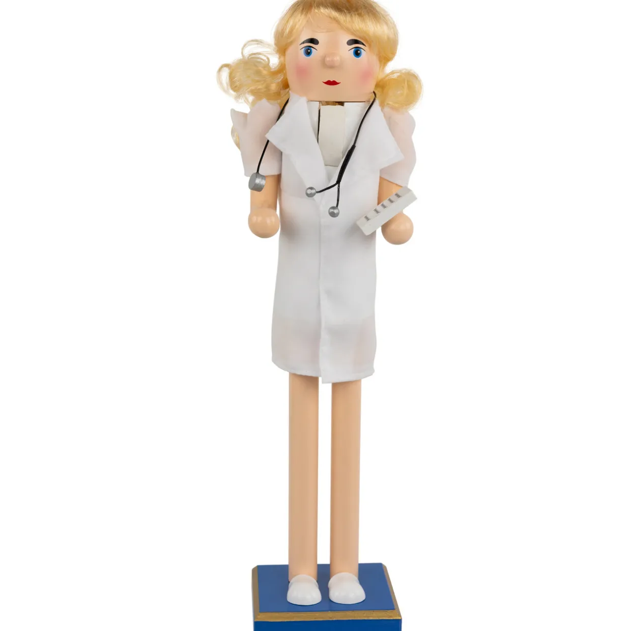 Nurse with Stethoscope Wooden Christmas Nutcracker - 15"