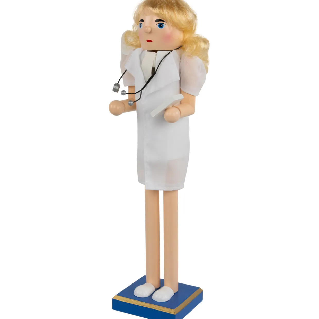 Nurse with Stethoscope Wooden Christmas Nutcracker - 15"