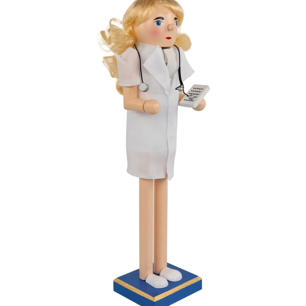 Nurse with Stethoscope Wooden Christmas Nutcracker - 15"