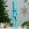 Nutcracker Soldier with Sword Christmas Figure - 15" - Sky Blue