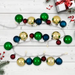 Ornament String Christmas Lights - Warm White LED - 3' Clear Wire - 10ct - Multi