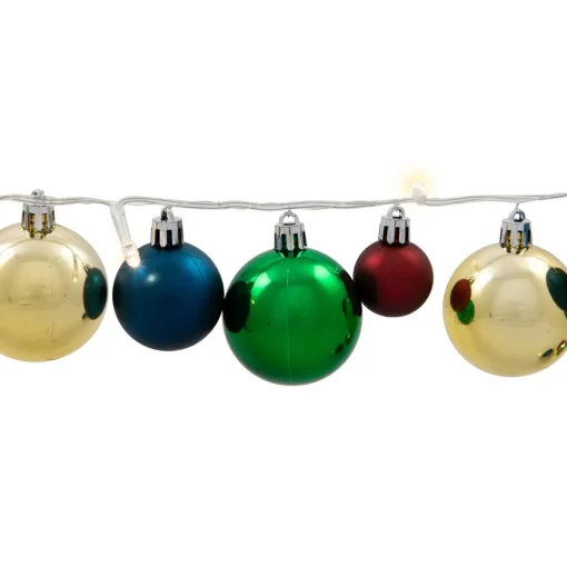 Ornament String Christmas Lights - Warm White LED - 3' Clear Wire - 10ct - Multi