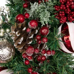 Ornaments and Pinecones Artificial Pine Christmas Wreath - Unlit - 28