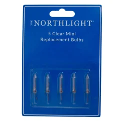 Pack of 5 Clear Christmas Replacement Bulbs, 3.5 Volts