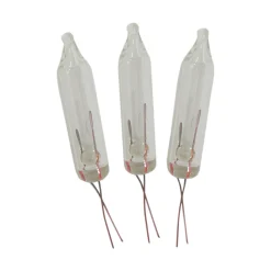 Pack of 5 Clear Christmas Replacement Bulbs, 12 Volts