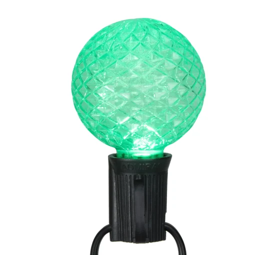 Pack of 25 Faceted LED G50 Multi-Color Christmas Replacement Bulbs