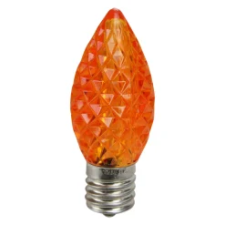 Pack of 25 Faceted LED Orange C9 Christmas Replacement Bulbs