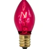 Pack of 25 Incandescent C7 Pink Christmas Replacement Bulbs