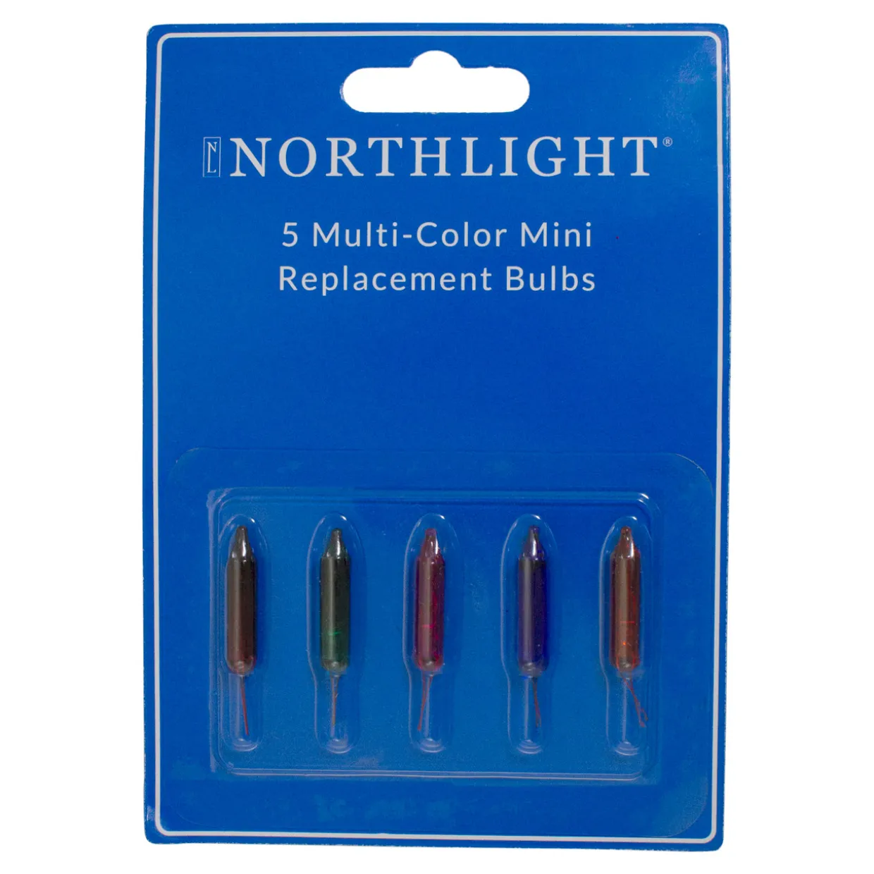 Pack of 5 Multi-Color Mini Christmas Replacement Bulbs, 3.5 Volts