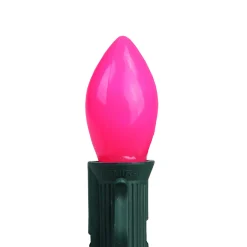 Pack of 4 Opaque Pink LED C7 Christmas Replacement Bulbs