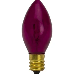 Pack of 4 Pink Twinkle C7 Transparent Christmas Replacement Bulbs