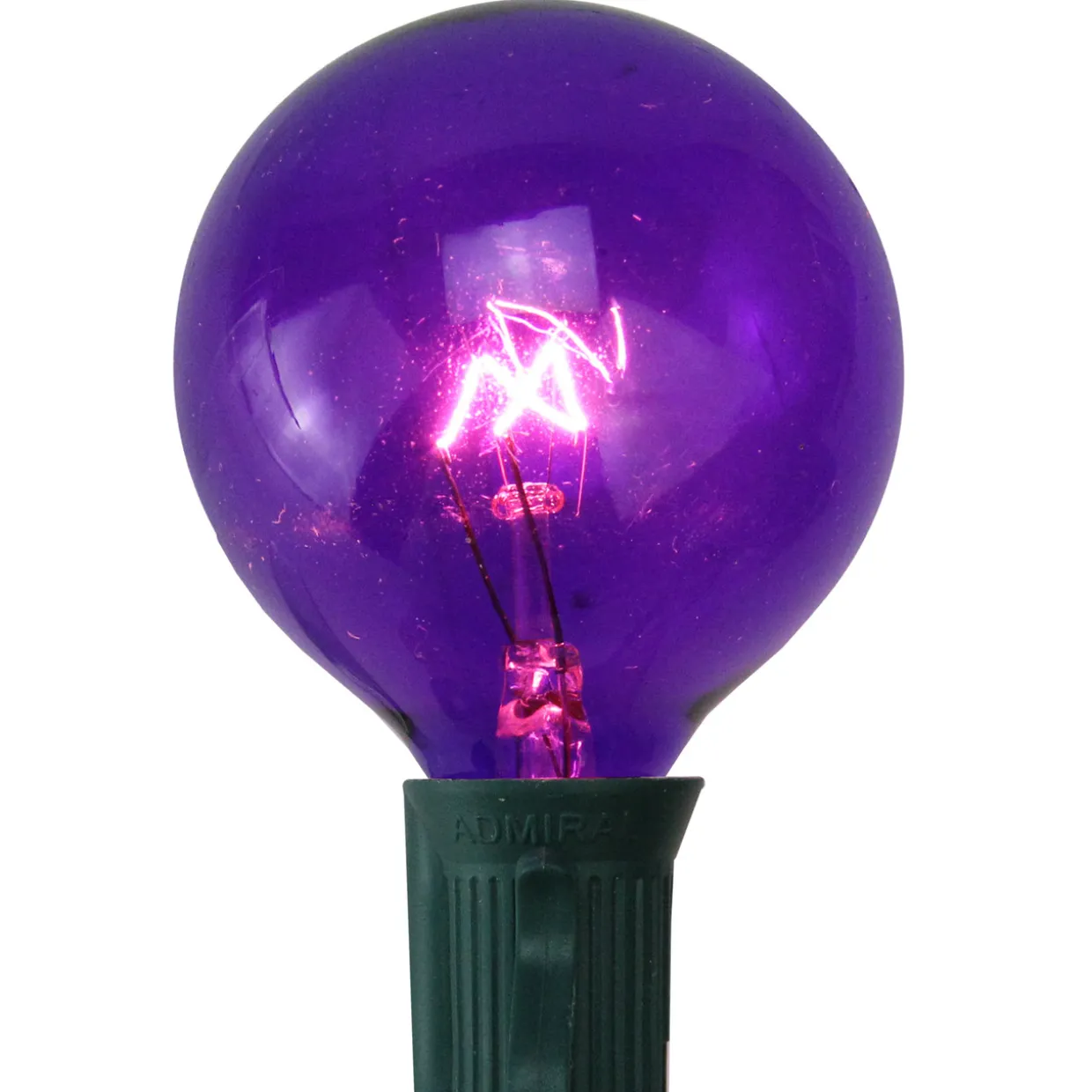 Pack of 25 Purple Transparent G50 Christmas Replacement Bulbs