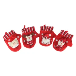 Pack of 10 Red Christmas Stocking and Gift Bag Set 14.5"