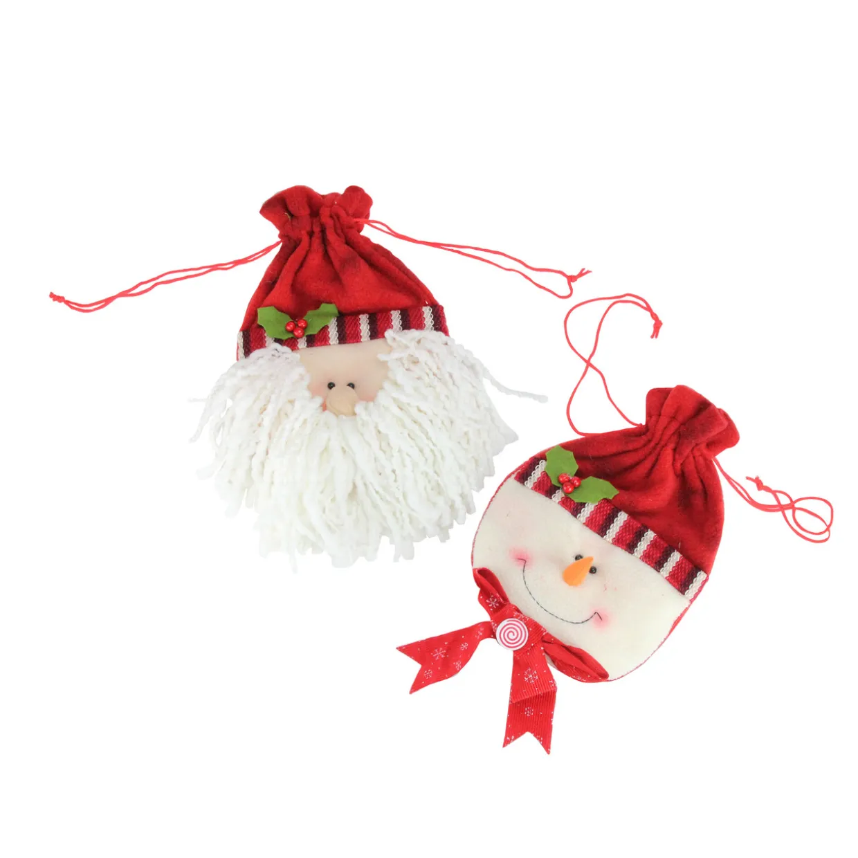 Pack of 10 Red Christmas Stocking and Gift Bag Set 14.5"