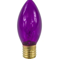 Pack of 25 Transparent Purple C9 Christmas Glass Replacement Bulbs