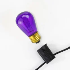 Pack of 25 Transparent Purple S14 Christmas Replacement Bulbs