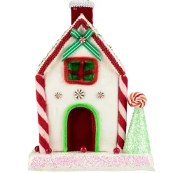 Peppermint Candy House Christmas Decoration - 11"