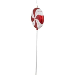 Peppermint Lollipop with Glitter Shatterproof Commercial Christmas Ornament - 42