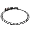 9-Piece Battery Operated Black and Silver Lighted & Animated Classic Train Set with Sound
