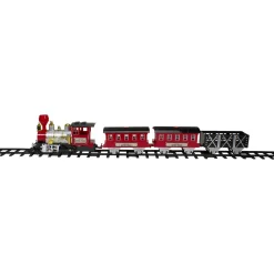 24-Piece Battery Operated Lighted and Animated Christmas Train Set with Sound