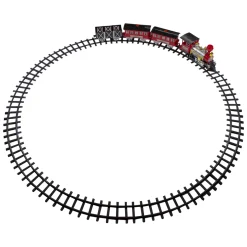 24-Piece Battery Operated Lighted and Animated Christmas Train Set with Sound