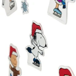7-Piece Peanuts Characters Ice Skating Christmas Jelz Window Clings