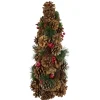 Pine Cone, Pine Needle and Berries Christmas Tree Decoration - 19"