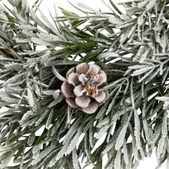 Pine Cones and Berries Flocked Pine Artificial Christmas Wreath - 20