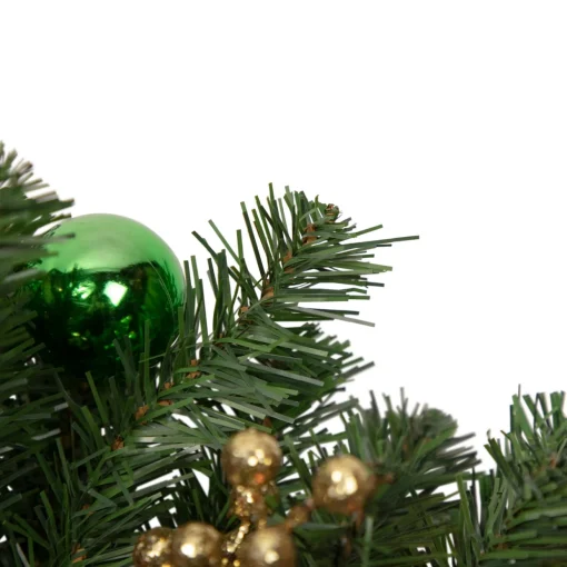 Pine Foliage with Ornaments Artificial Christmas Wreath - 24" - Unlit