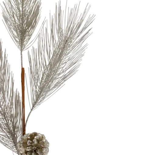 Pine Needles with Pinecones Artificial Christmas Spray - 29" - Gold