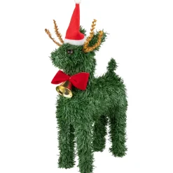 Pine Reindeer with Bell Artificial Christmas Decoration - 12"
