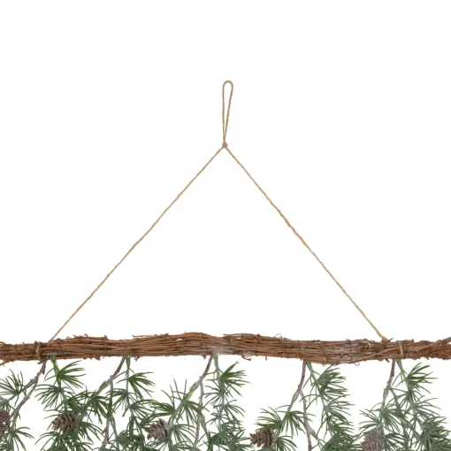 Pine Sprigs with Pine Cones Christmas Swag Wall Hanging- 27.5"
