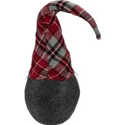 Plaid Bendable Hat Gnome Sitting Christmas Decoration - 25