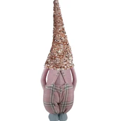 Plaid Christmas Gnome with Sequin Hat - 24