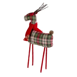 Plaid Standing Reindeer Christmas Figure - 16