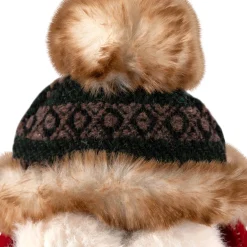 Plush Baby Owl in Plaid Christmas Ornament - 7