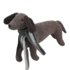 Plush Dachshund Dog with Scarf Christmas Figure - 7.5”