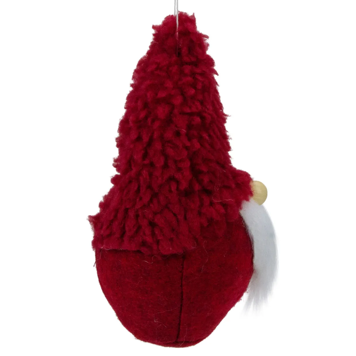 Plush Gnome Christmas Ornament - 7" - Burgundy