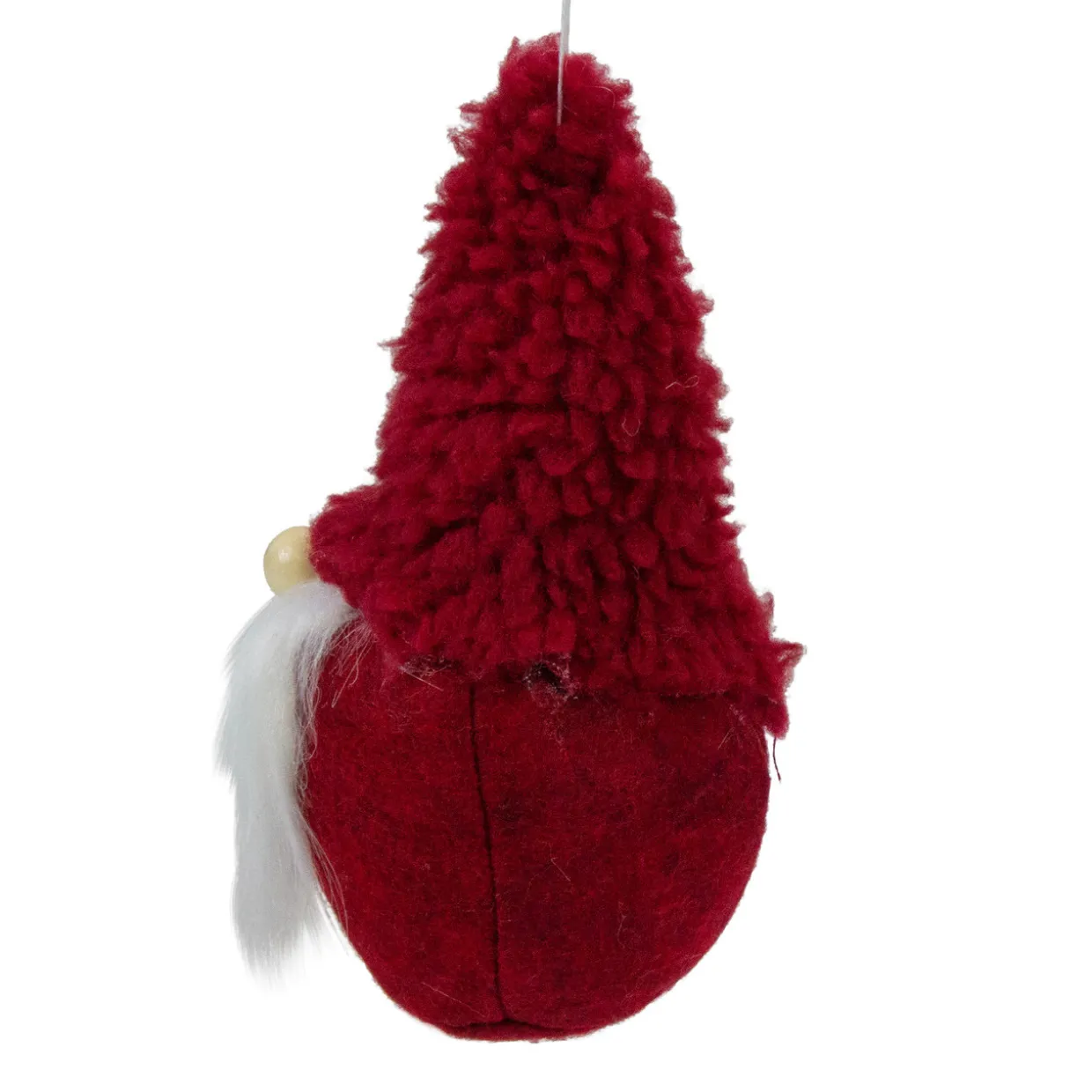 Plush Gnome Christmas Ornament - 7" - Burgundy