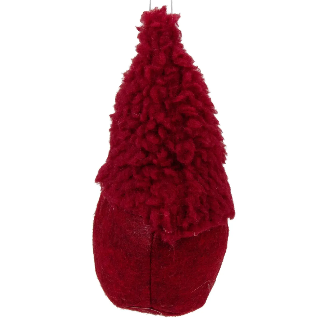 Plush Gnome Christmas Ornament - 7" - Burgundy