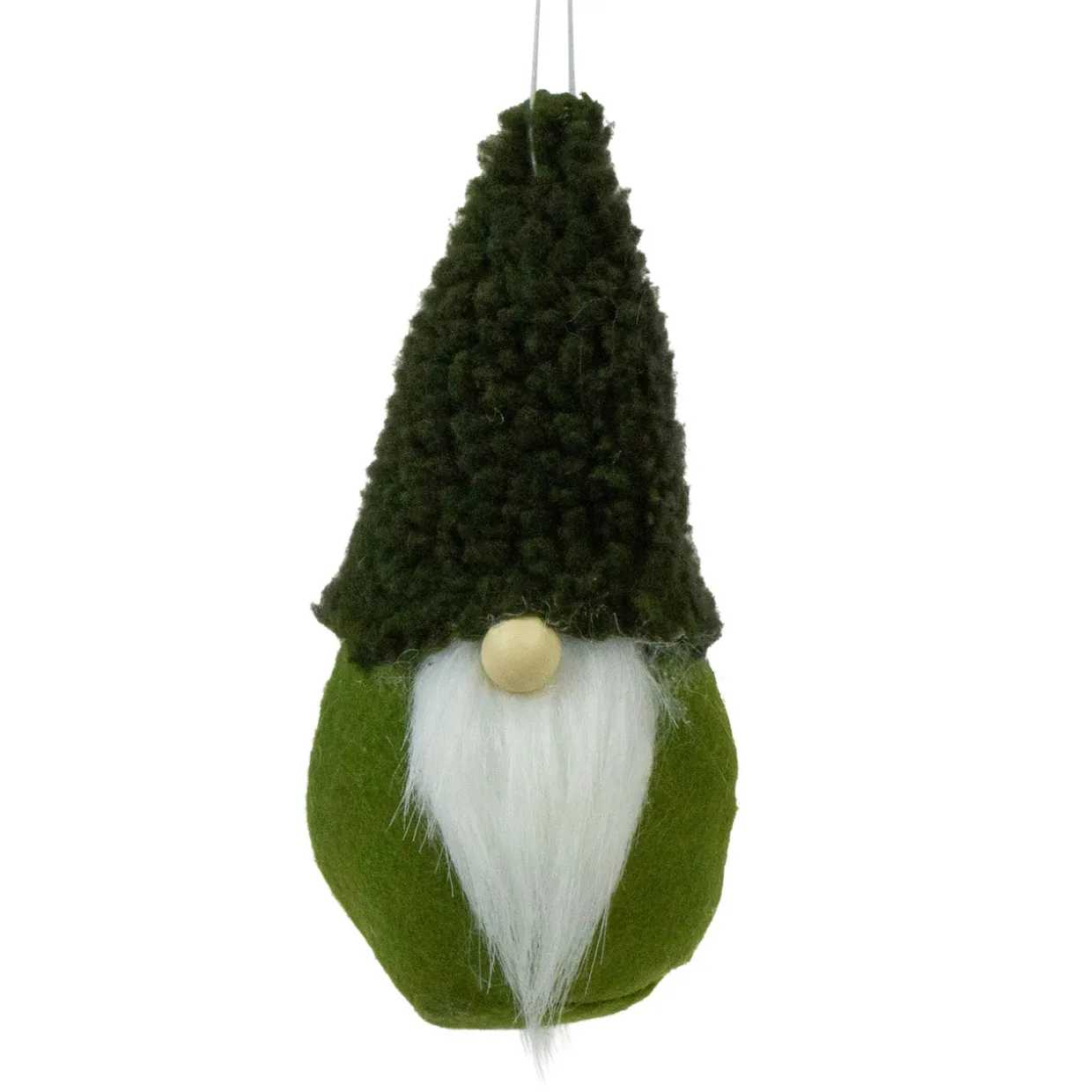 Plush Mini Gnome Christmas Ornament - 7" - Green