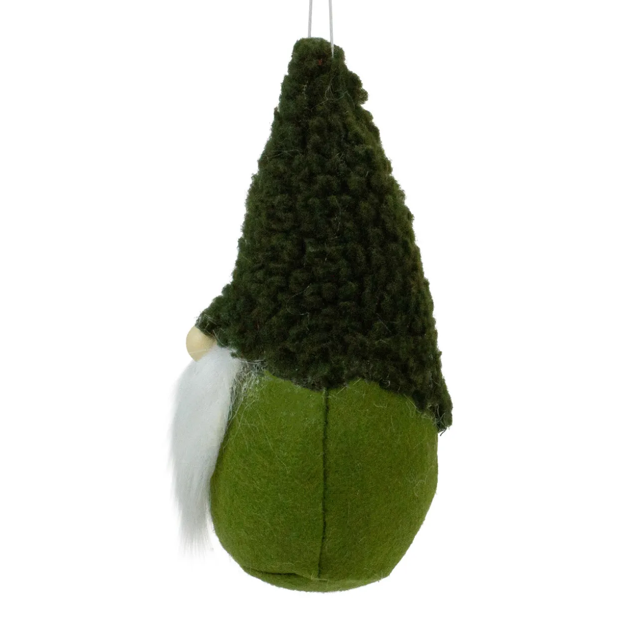 Plush Mini Gnome Christmas Ornament - 7" - Green