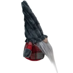 Plush Plaid Standing Christmas Gnome - 9