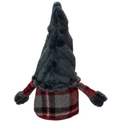 Plush Plaid Standing Christmas Gnome - 9