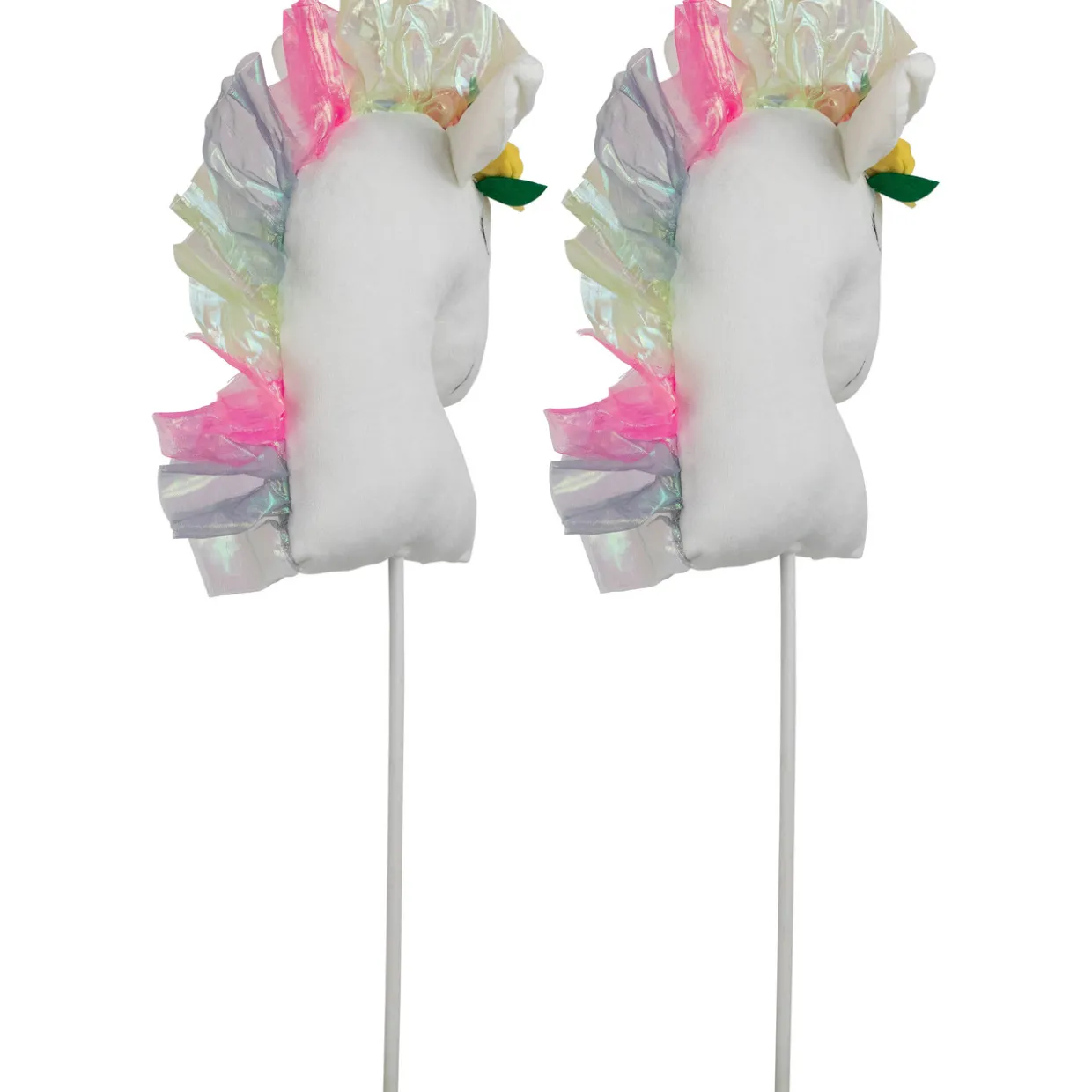 Plush Rainbow Unicorn Christmas Picks - 24" - Set of 2